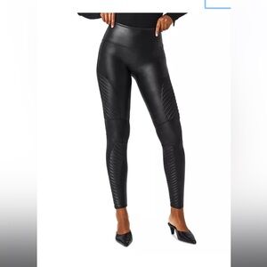 Spanx Moto Faux Leather Leggings